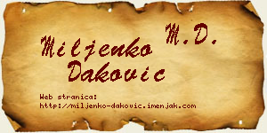 Miljenko Daković vizit kartica